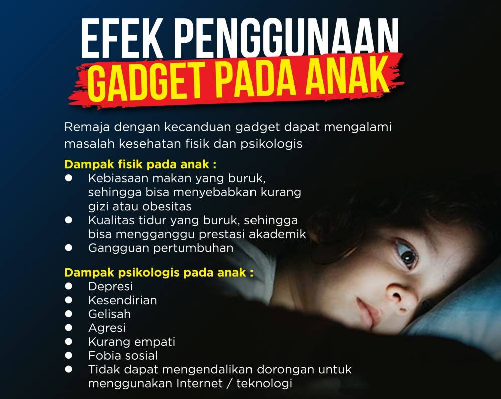 Gambar artikel bahaya gadget bagi kesehatan anak